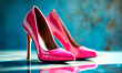 women's high heel shoes. Selective focus.