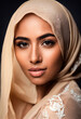 © yanadjan - portrait of a Muslim woman in hijab. Selective focus.