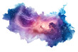 Galactic Nebula Cloud with Interstellar Colors-  Isolated on Transparent White Background

