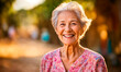 © yanadjan - portrait of a beautiful elderly woman. Selective focus.