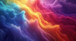 Abstract cosmic nebula wave clouds background landscape wallpaper design, blue, yellow, purple, red color lighting and dynamic rainbow universe and space