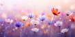 an abstract spring background, full of colorful flowers