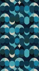 Wall Mural - A blue and white abstract background with circles