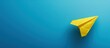 © oktzz - Yellow paper plane business strategy on blue background