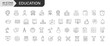 © Fatemeh - Education line icons collection. UI icon set. Thin outline icons pack. Pixel perfect. Vector illustration.