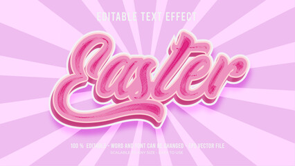 Poster - easter editable text effect