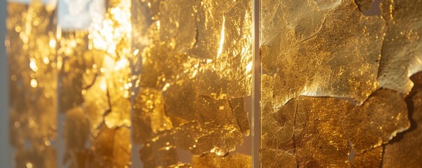 Wall Mural - gold foil background.