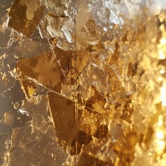 Sticker - gold foil background.