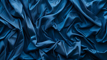 Poster - Close Up Shot of Blue Cloth