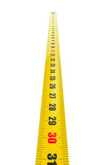 Poster - Scale measuring tape, top view. 3D rendering isolated on transparent background