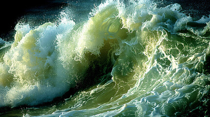 Wall Mural - The noisy whirlpools of the river attract attention with their strength and dynamics, creating a