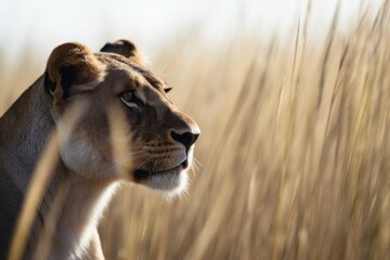 Wall Mural - a lion in a field