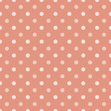 Small Peach Polka Dot Seamless Pattern Background