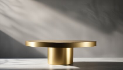 Sticker -  Modern minimalist design - Gold-toned round table