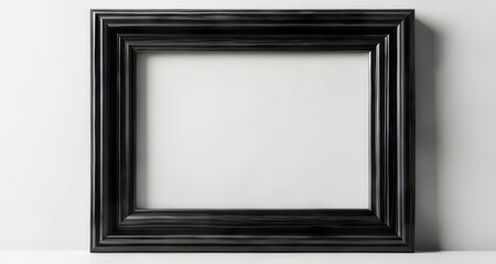 Poster -  Modern elegance - A sleek, black frame against a minimalist backdrop