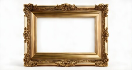 Poster -  Elegant gold-framed portrait, perfect for a blank canvas