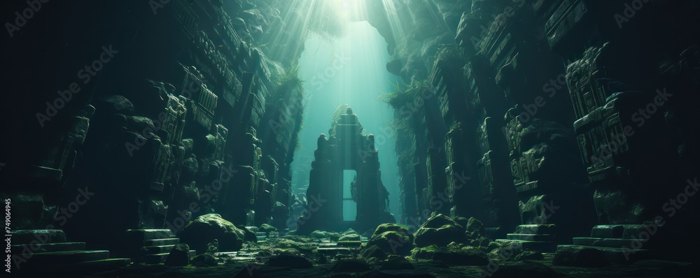 Adventure danger secrets ancient underwater exploring a sunken temple ...