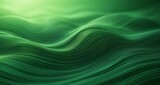 Fototapeta  -  Ethereal green waves, a digital dreamscape