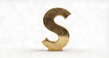 Wall Mural -  Golden S, a symbol of success and style