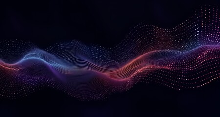 Canvas Print -  Ethereal digital wave, perfect for futuristic themes