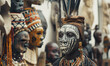 Intricate African Tribal Masks and Statues at Cultural Heritage Exhibition