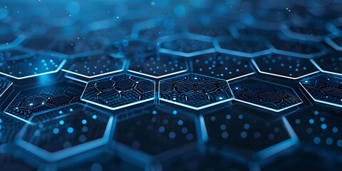 blue hexagonal technology background