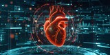 Fototapeta Konie - future medical equipment is analyzing the human heart