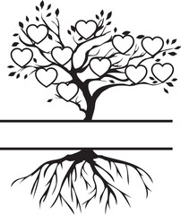 Canvas Print - Vector Family Tree