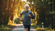 Old man , Senior man going for a run and living a healthy