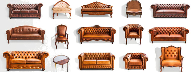 Poster - Assortment of Different Types of Couches and Chairs Generative AI