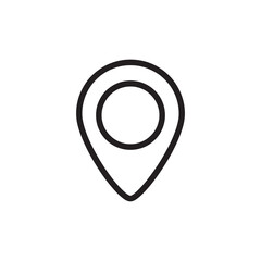 Poster -  location vector glyph flat icon flat liner illustration on white background..eps