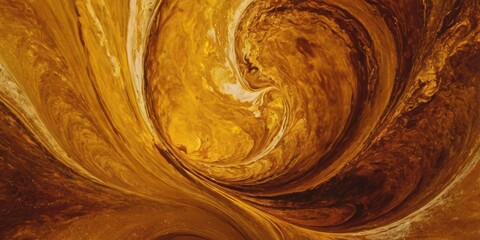 Wall Mural - A swirling blend of rich gold, deep brown, and vibrant amber creates a mesmerizing abstract masterpiece that radiates warmth and opulence, beckoning the viewer to get lost in its fluid and wild beaut