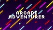Vibrant invitation for retro gaming events, neon lines and bold text evoke a nostalgic 80s vibe