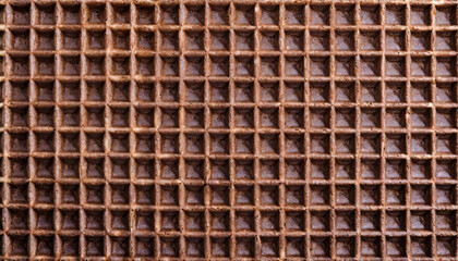 Wall Mural - Seamless chocolate waffle texture background