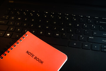 keyboard and notebook