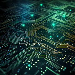 Wall Mural - A technology-themed image with circuit board patterns.