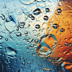 Poster - Abstract patterns of water droplets on a glass surface