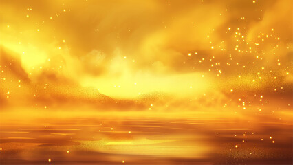 Poster - beautiful gold sky landscape background