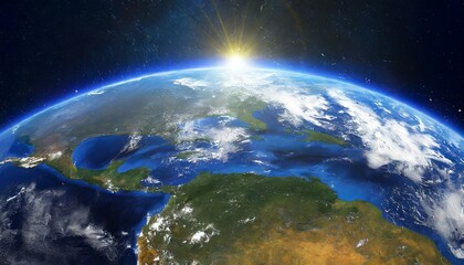 Wall Mural - View of earth from space