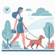 take a walk with pet
