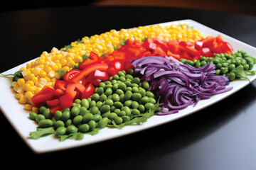 Wall Mural - salad with vegetables.