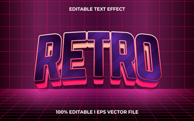 Aufkleber - 3d retro logo style editable vector text effect