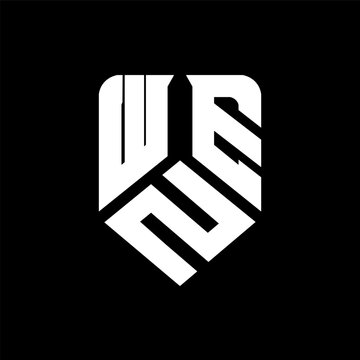 WZE letter logo design on black background. WZE creative initials letter logo concept. WZE letter design.

