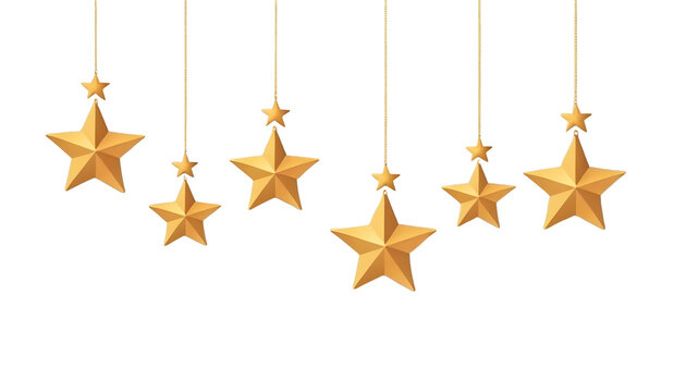 Ramadan star with the concept of hanging on transparent background 
