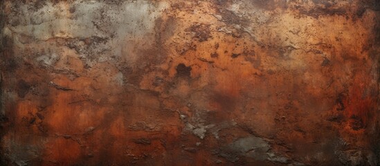 Poster - An aged wall covered in rust with a black frame surrounding it, showcasing a weathered and industrial aesthetic. The contrast between the decay of the rust and the solidity of the black frame creates