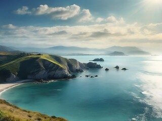 Wall Mural - view of the sea from the sea