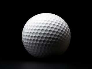 Wall Mural - Golf ball isolated on black background