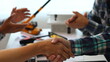 © Worapon - Closeup of hands engineer and architect team discussed about construction and architectural drawings works.