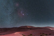 Orion's belt and constellation over the sand dunes of Abu Dhabi