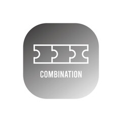 Canvas Print - combination icon vector